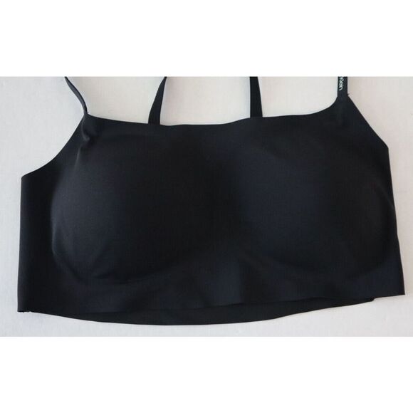 Calvin Klein QP21320 Women Sz L Black Lightly Lined Seamless Racerback Bralette - Picture 2 of 8